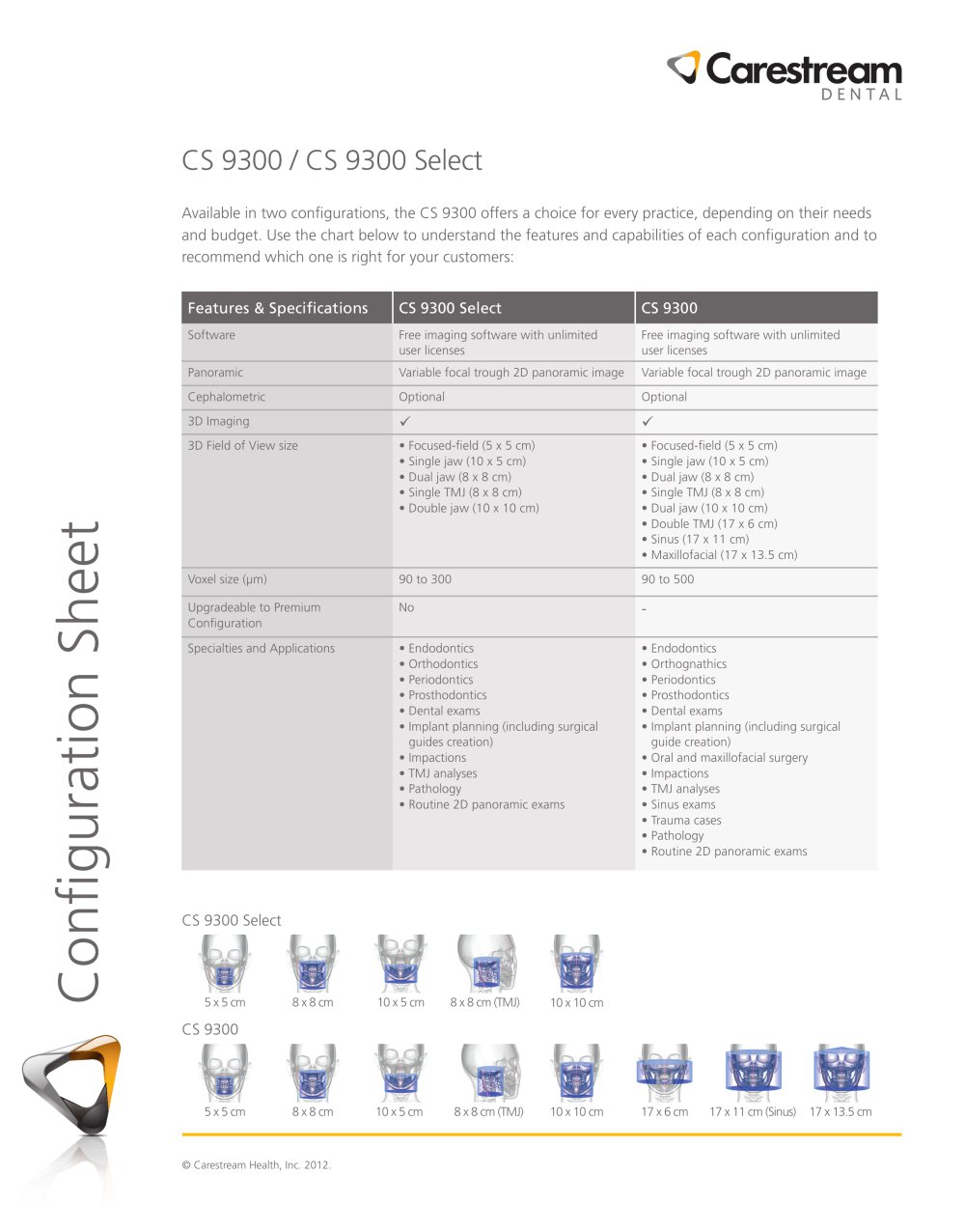 CS 9300 Configuration Sheet - 1 / 1 Pages
