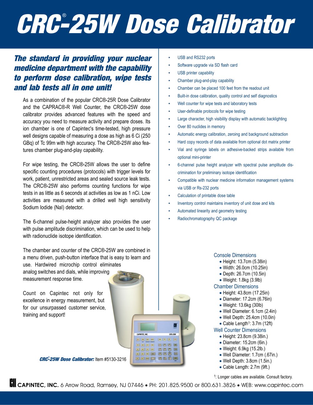 CRC ®-25W Dose Calibrator - 1 / 2 Pages
