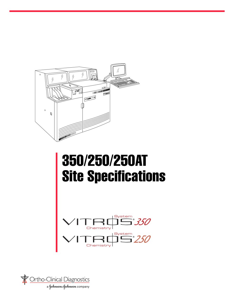 VITROS® 250/350 Chemistry System Site Specifications - 1 / 6 Pages