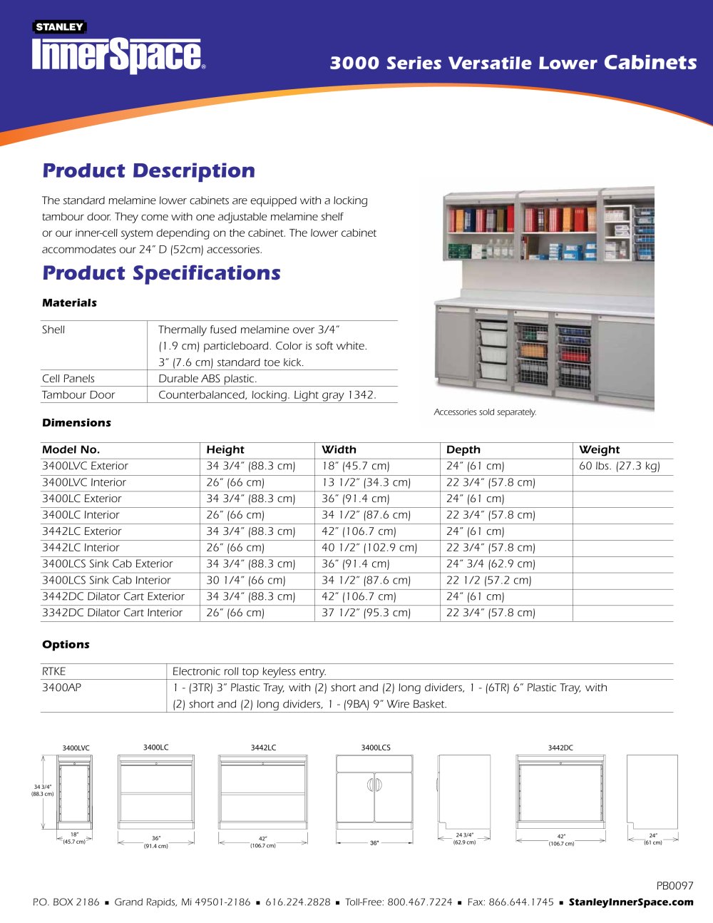 3000 series lower cabinets spec sheet stanley healthcare pdf spec sheets