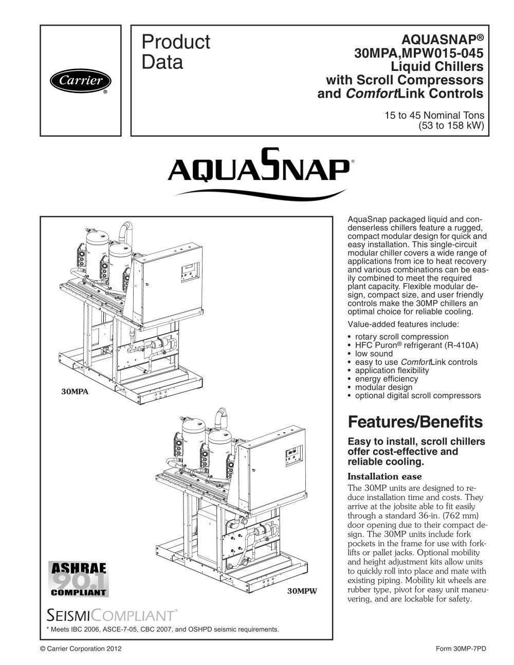 AQUASNAP® 30MPA,MPW015-045 - 1 / 36 Pages