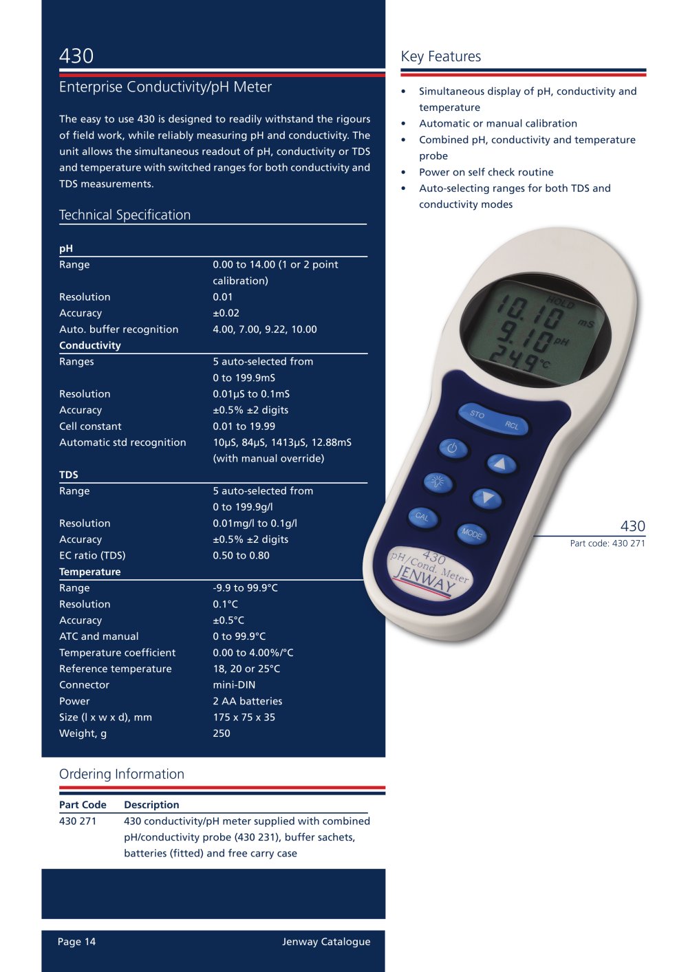 430 Conductivity/pH Meter - 1 / 1 Pages