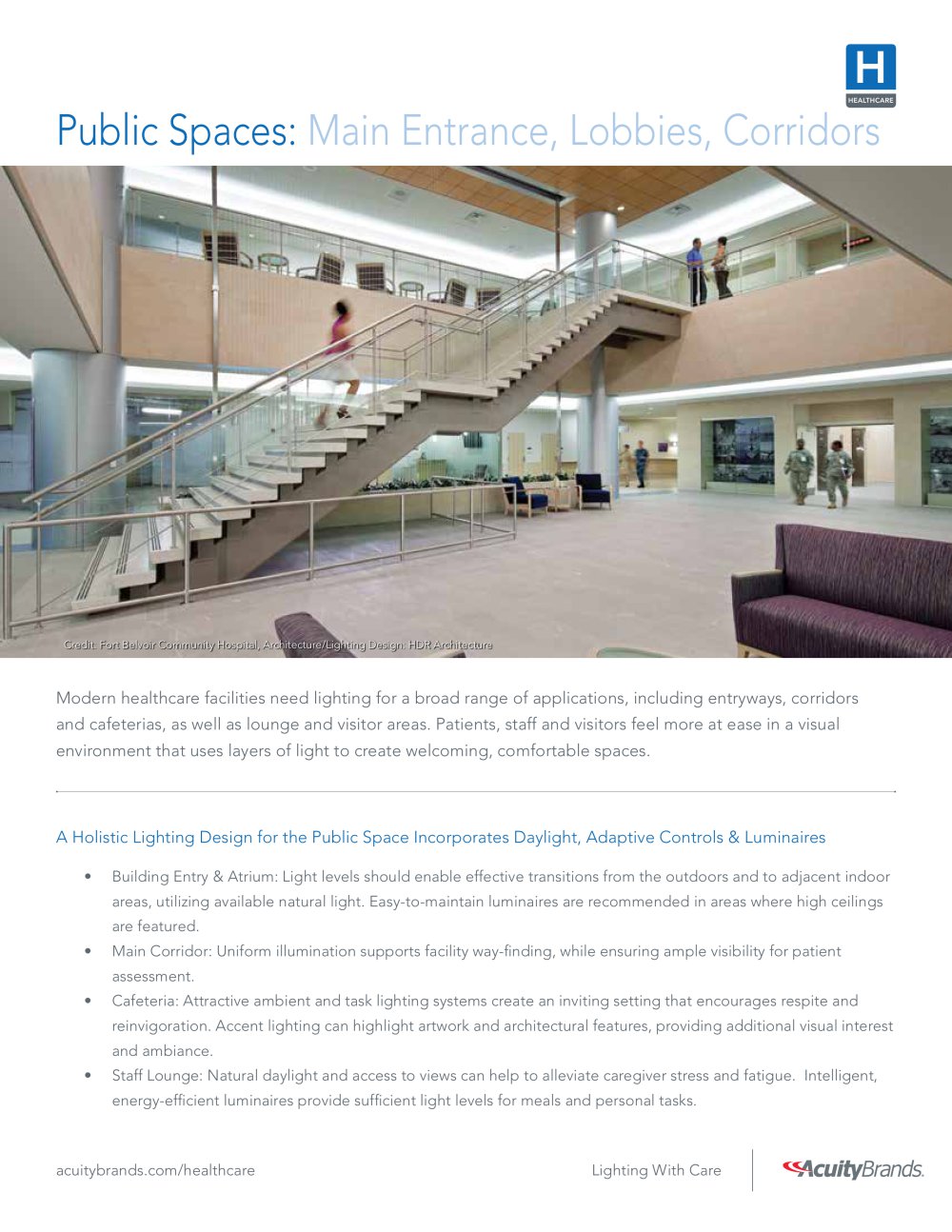 public spaces healthcare lighting