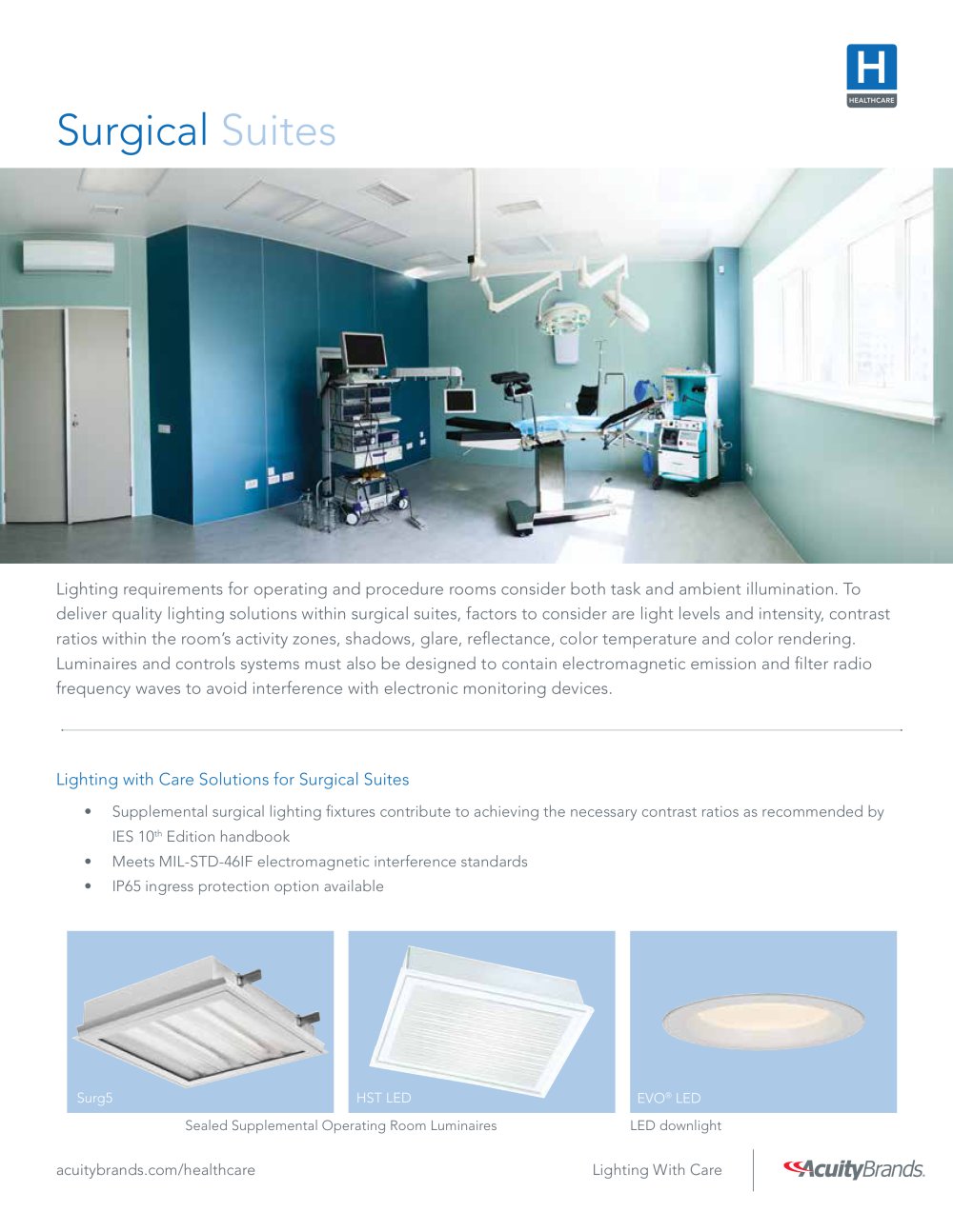 surgical suites healthcare lighting