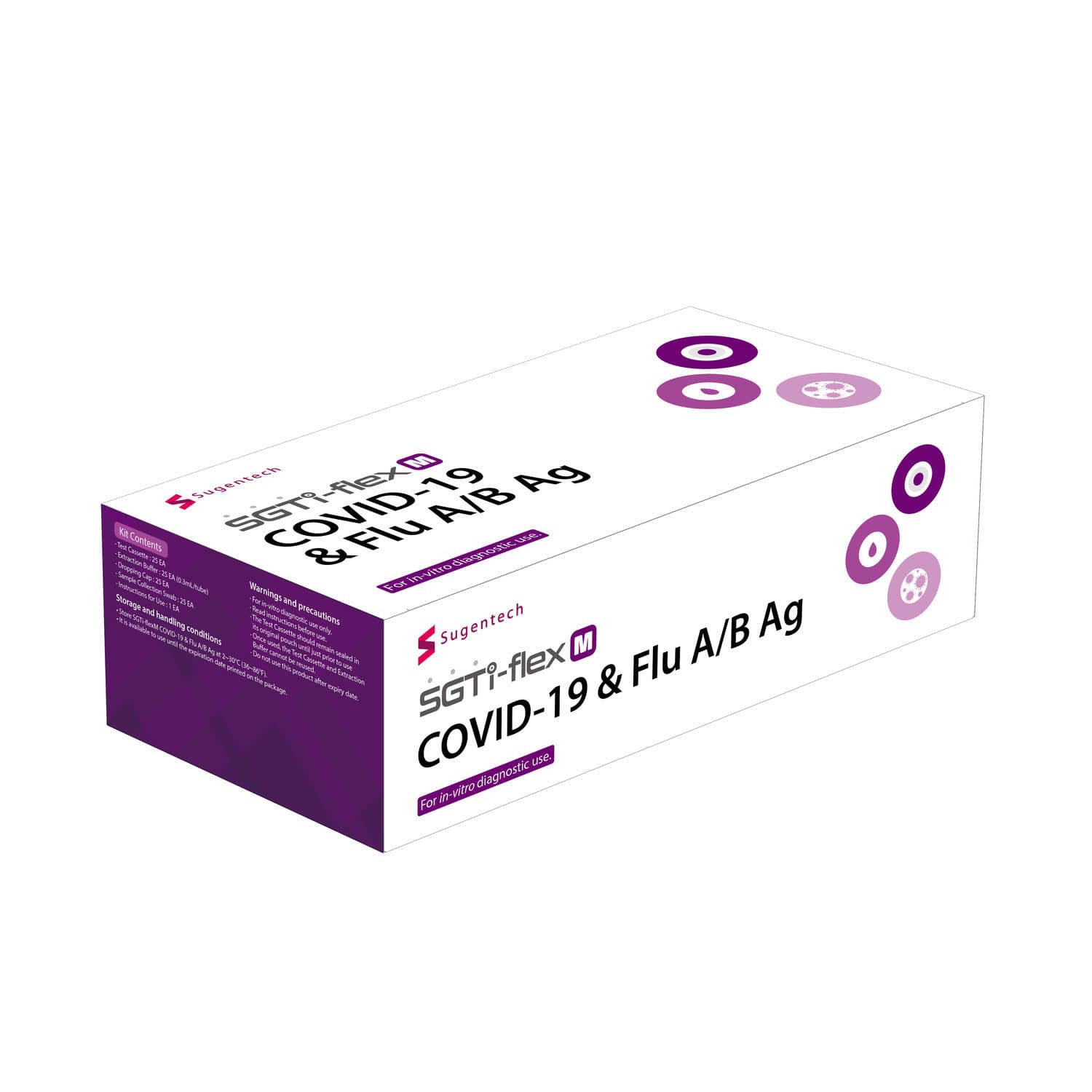 Teste rápido de COVID 19 SGTi flexM Sugentech Inc de gripe de