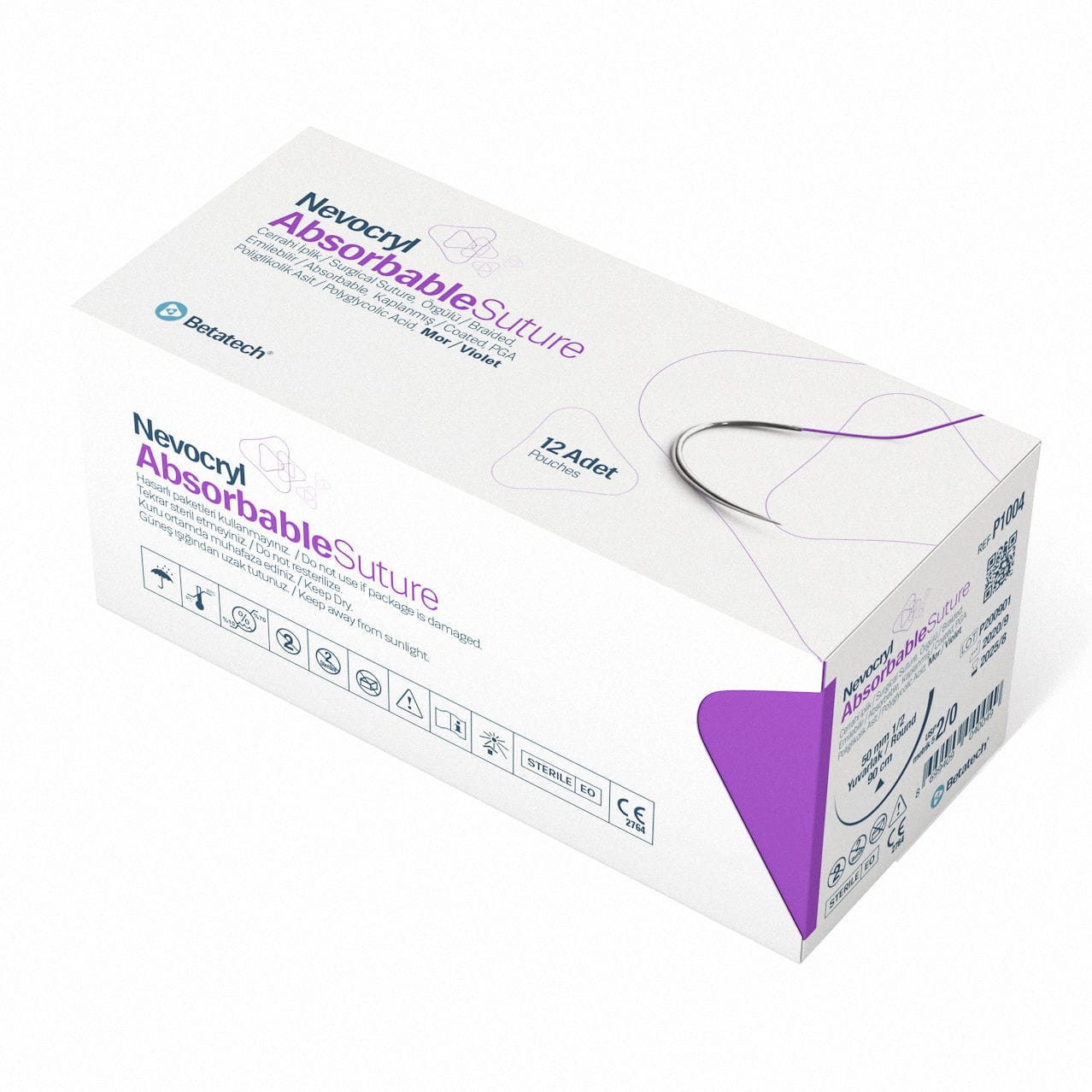 Fio De Sutura Absorv Vel Nevocryl Pga Betatech Medical Para