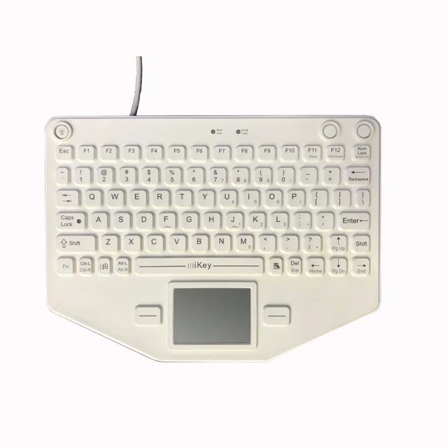 Teclado Hospitalar Touchpad SL 80 TP USB WHT IKEY Em Silicone