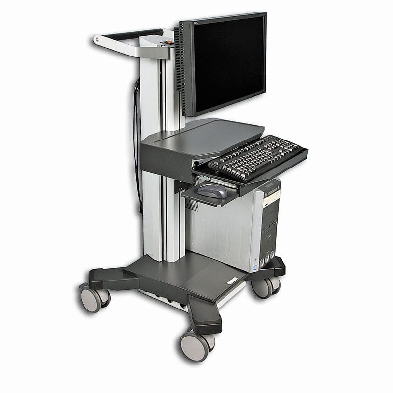 Heightadjustable computer cart SynergyCart® series Extron / Knurr