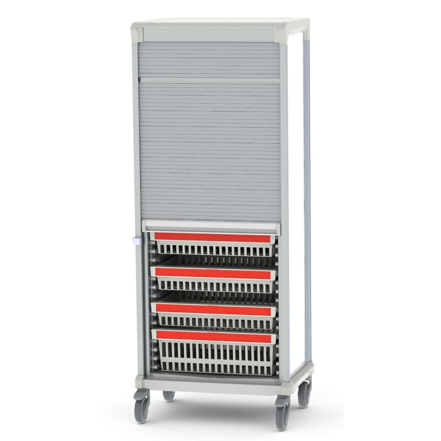 Medical device cart Pegasus Medical Concepts storage / aluminum