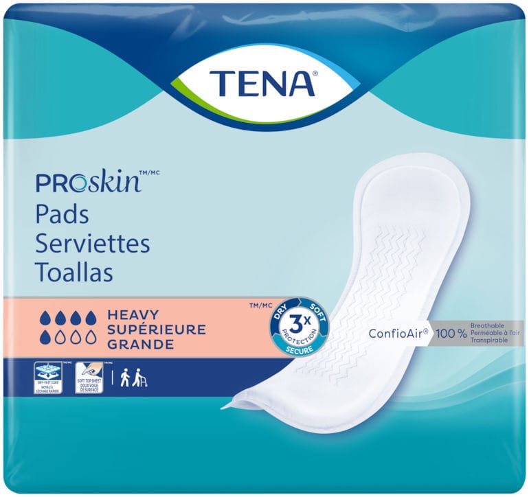 Women sanitary pad - PROSKIN HEAVY REGULAR - TENA - breathable