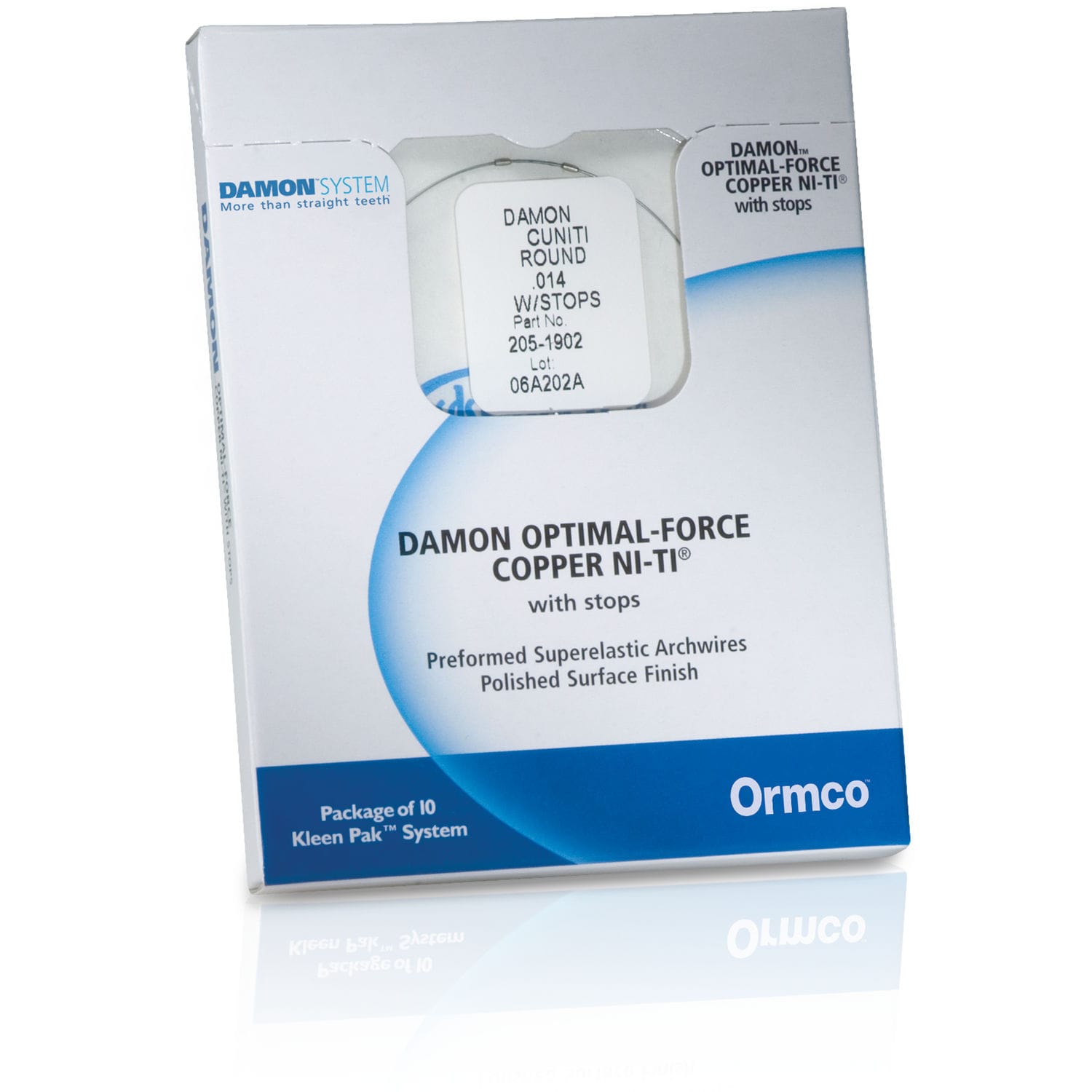 Round orthodontic archwire Copper NiTi™ Ormco rectangular