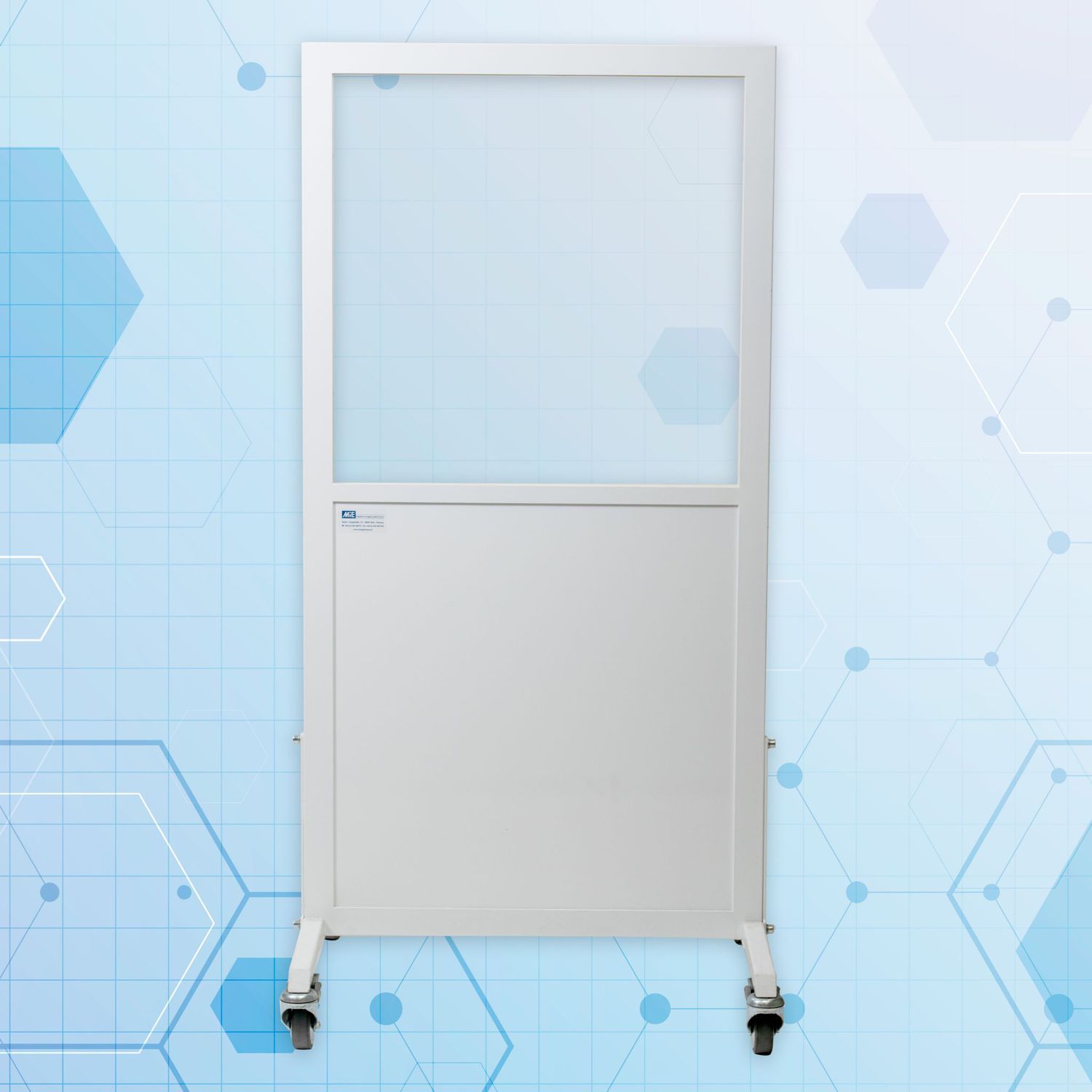 Xray radiation shielding screen MIE mobile / with window / 1,50 mm