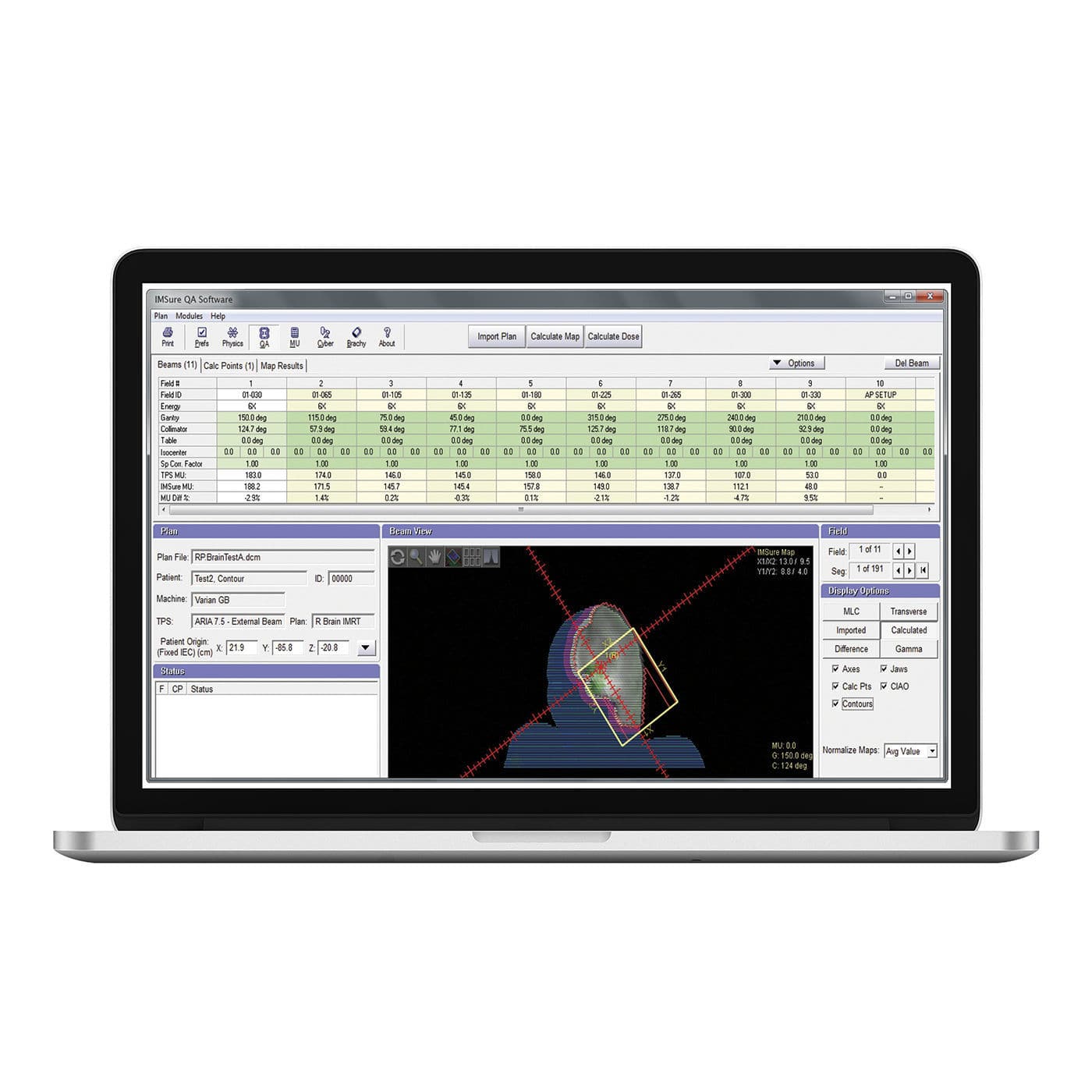 Radiation therapy software IMSure QA™ Standard Imaging radiation dose management