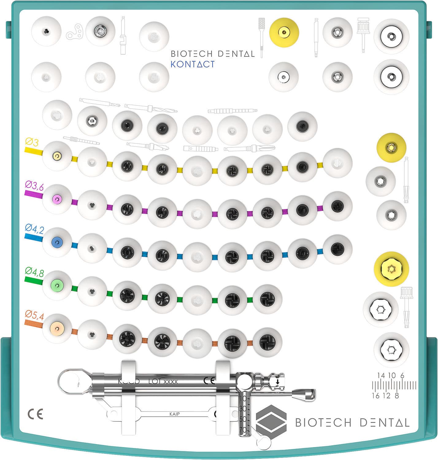 Dental implant surgery instrument kit Kontact, Kontact S® BIOTECH