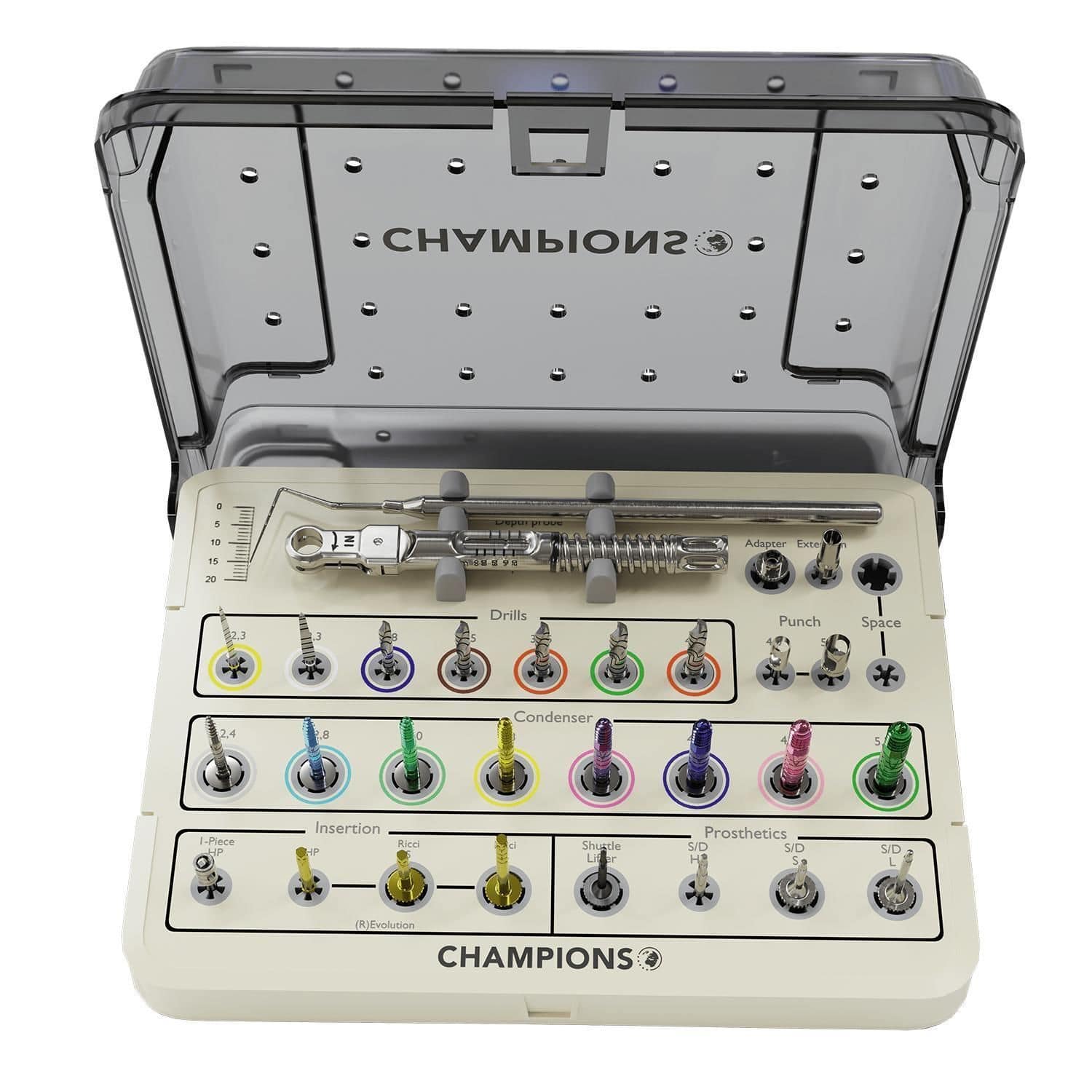 Dental implant surgery instrument kit - 3194 - Champions-Implants GmbH