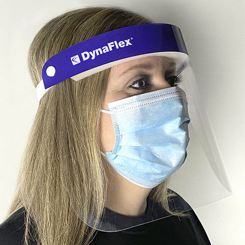 Box of 10 faceshield 0837 DynaFlex blue / breathable
