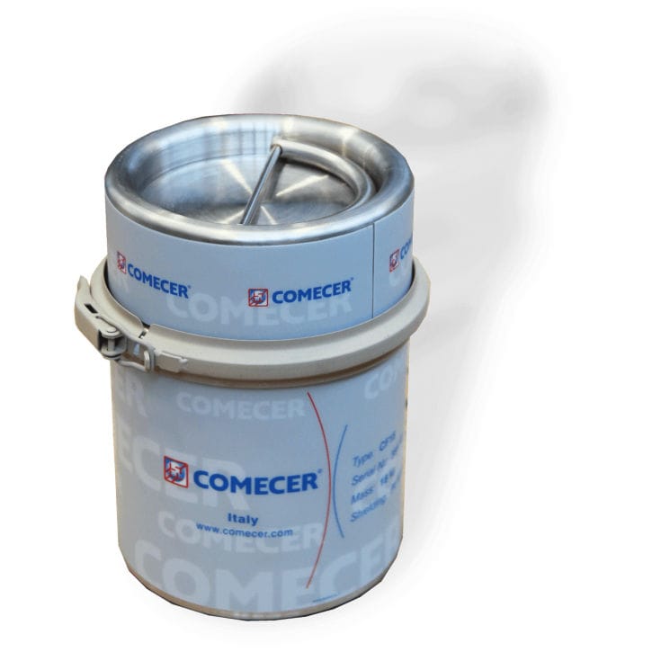 Radioactive material transport container CF18PB Comecer