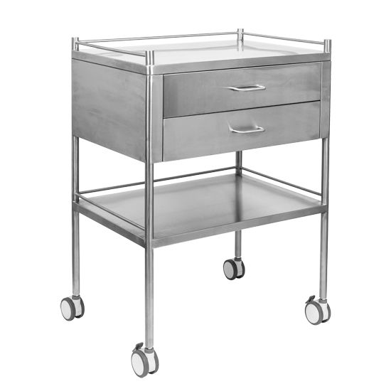 Dressing Trolley Transport 2 Drawer Stainless Steel Jt2070