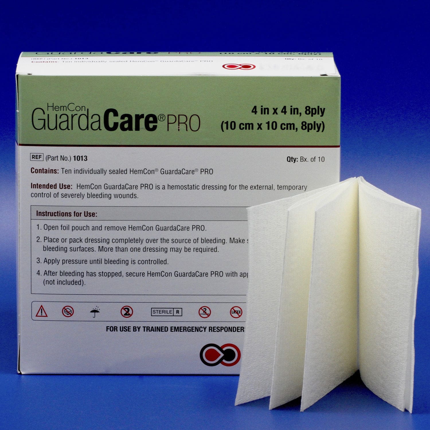 Gauze swab GuardaCare® PRO Tricol Biomedical antimicrobial