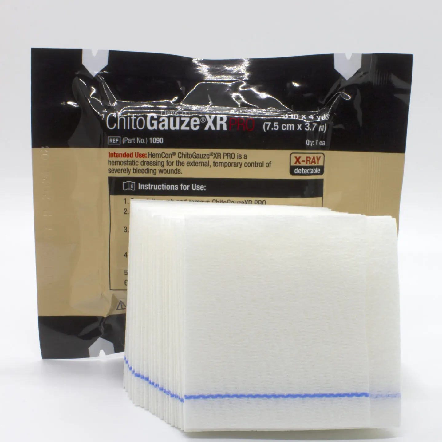 Antimicrobial gauze compress - ChitoGauze® XR PRO - Tricol