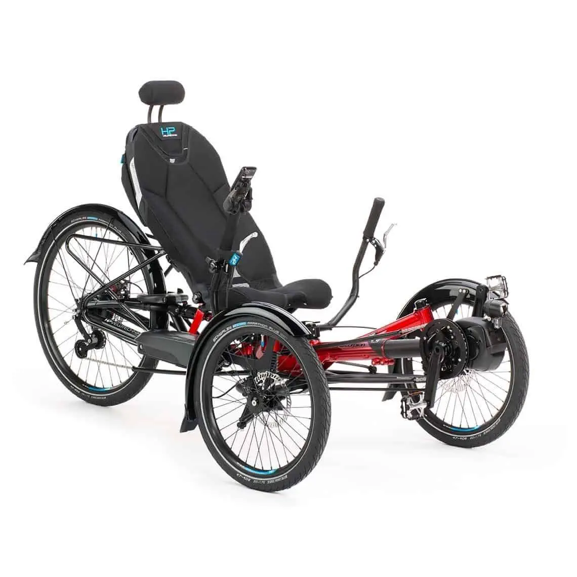 Crank propelled recumbent trike Scorpion plus 26 HP Velotechnik adult black red