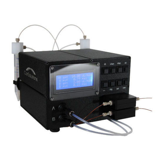 Pulseless laboratory peristaltic pump PeriWave microfluidic