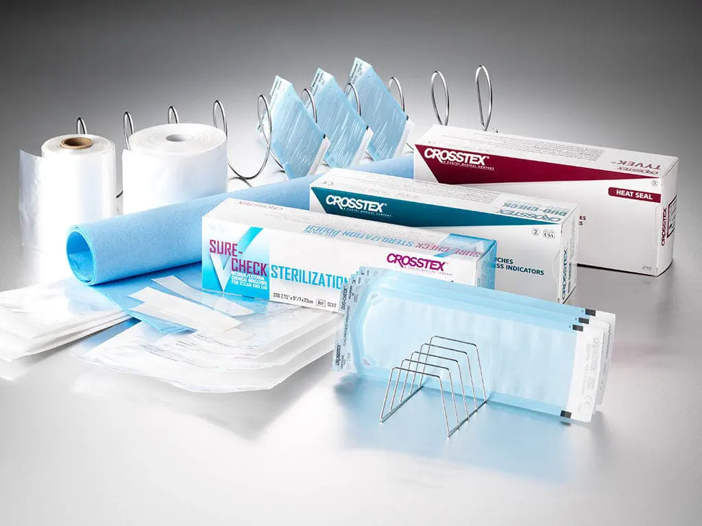 Crosstex Sure-Check Sterilization Pouches - 3.5x9 Size (200 Count)
