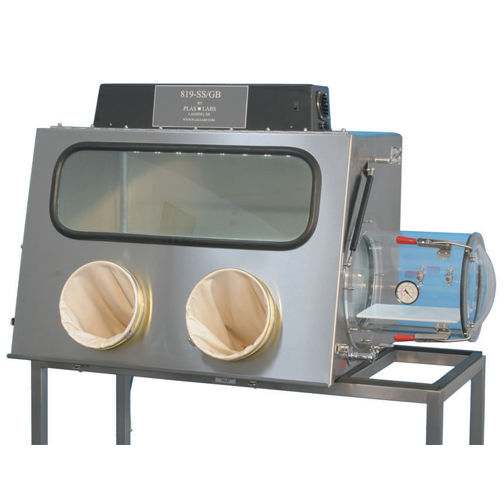 Laboratory glove box 819 series PlasLabs floorstanding