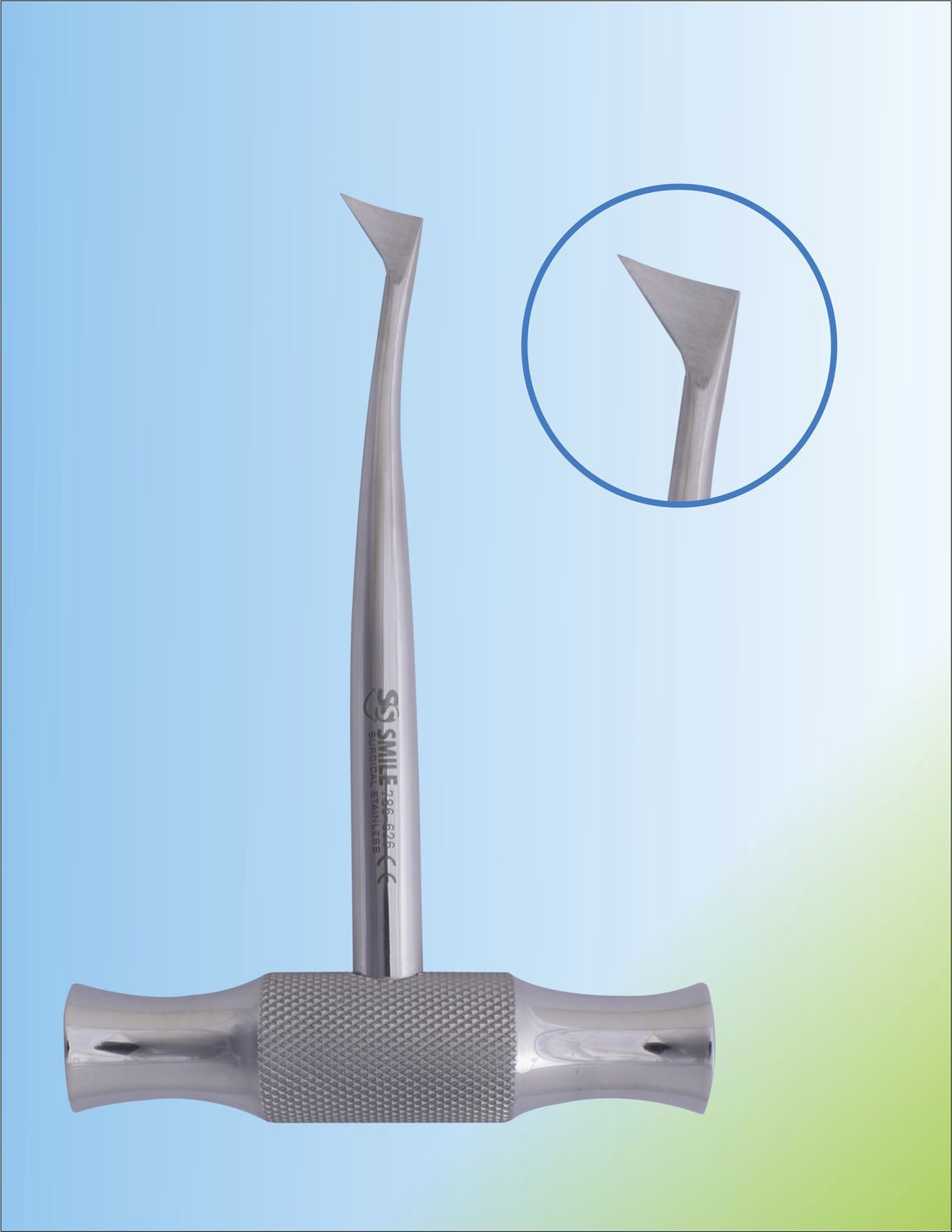 Curved dental root elevator SSI 786626 Smile Surgical Ireland Limited