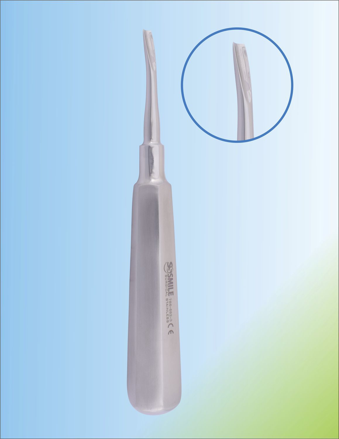 Dental chisel SSI 7866823 Smile Surgical Ireland Limited for humans / curved
