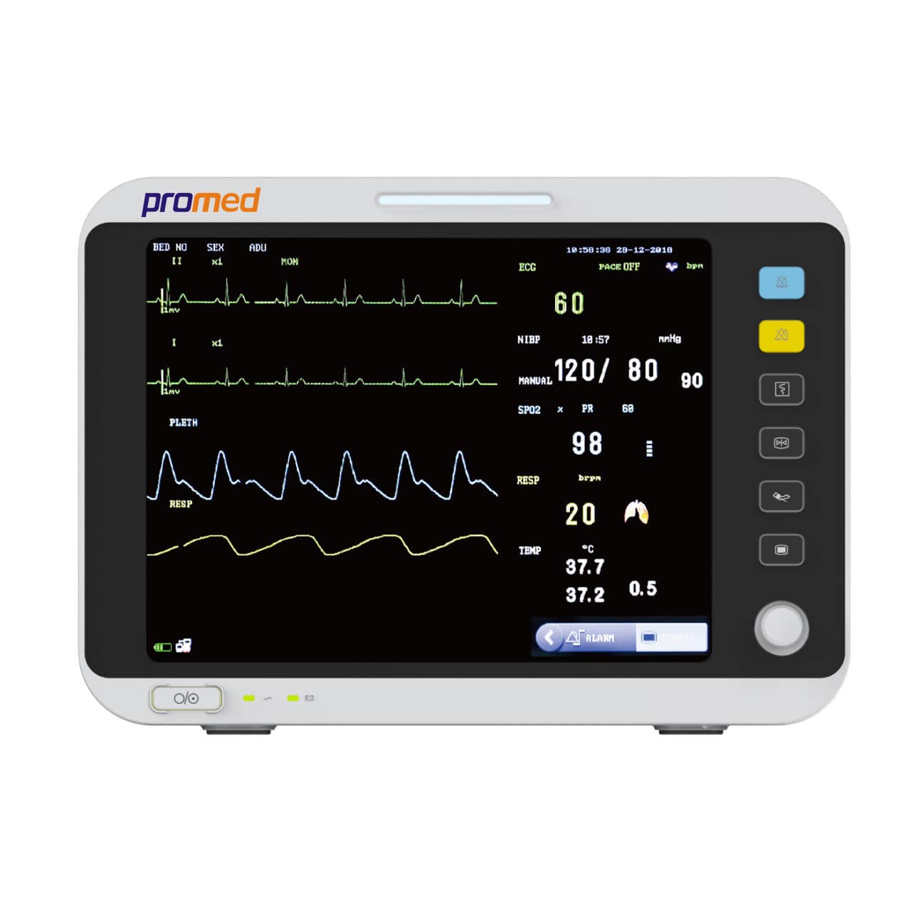 Veterinary patient monitor PM12 VET Promed Group ECG / RESP