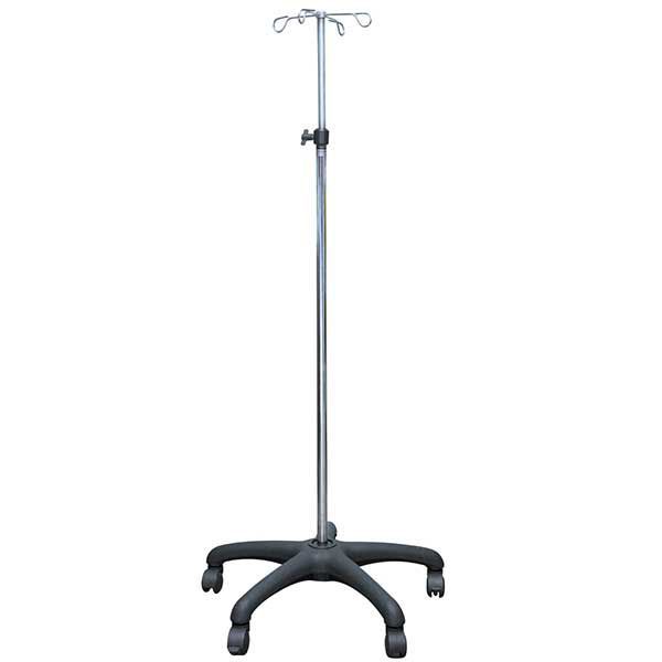 IV pole on casters SR 01 series Çağdaş Medical 4hook / stainless