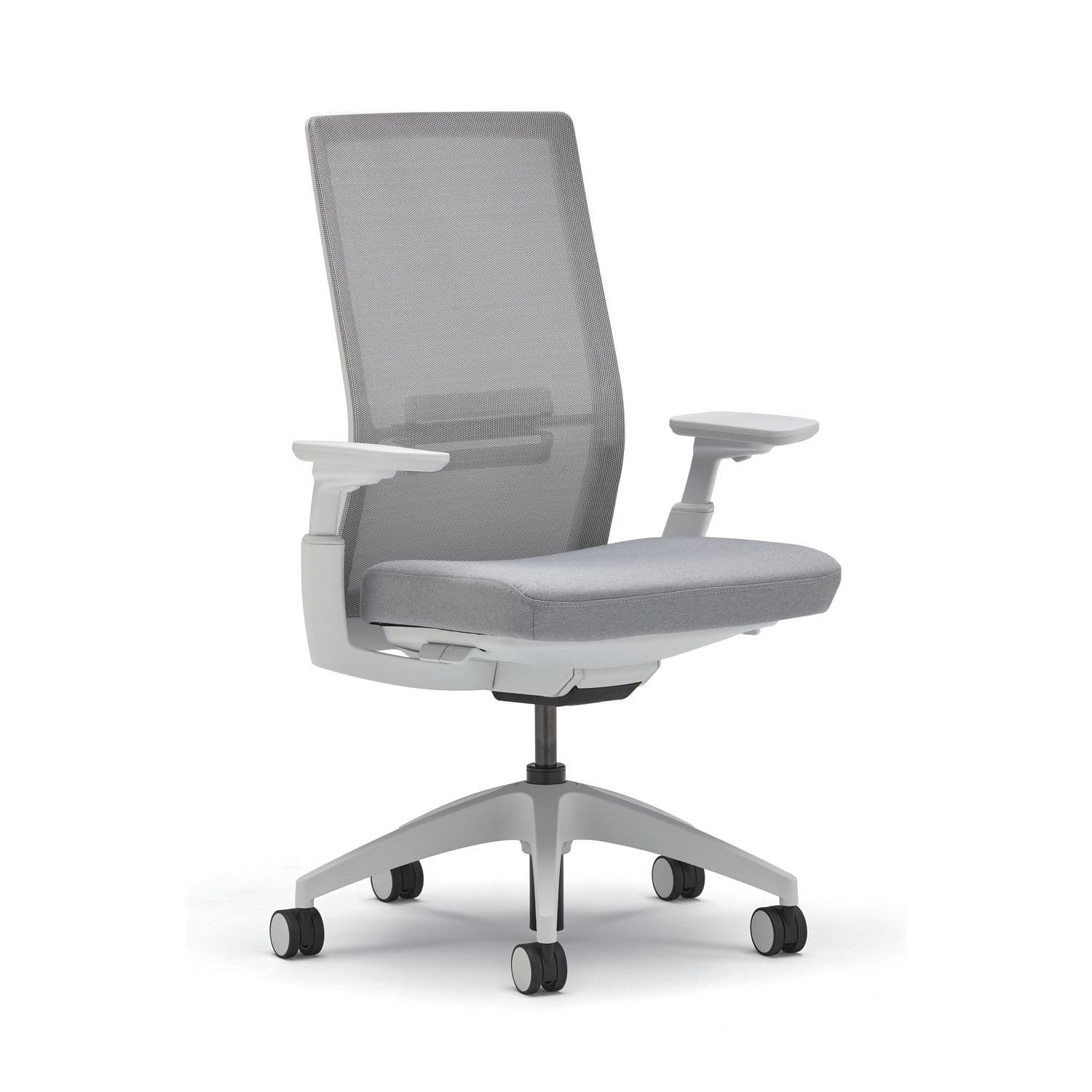 Chair with armrests Evo Allsteel on casters / with high backrest