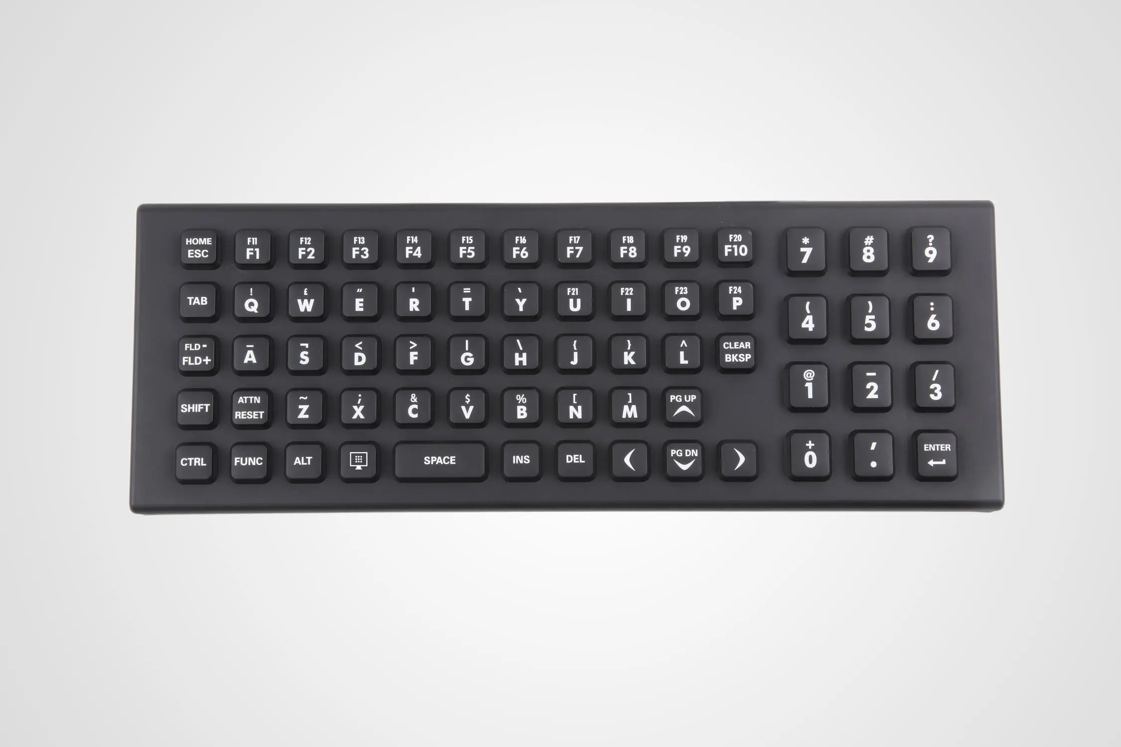 Keyboard with numeric keypad - SIK 65 - PrehKeyTec GmbH - silicone