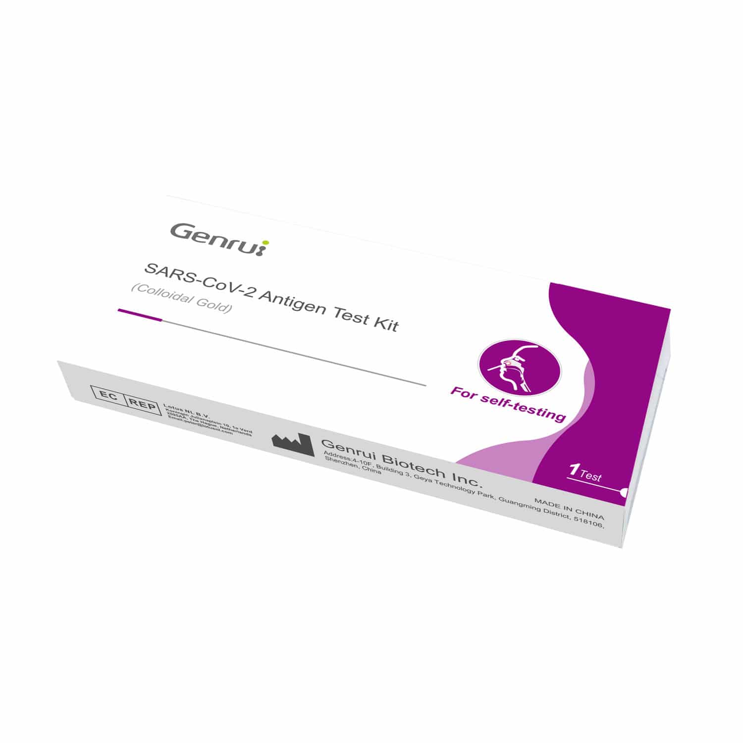 COVID19 rapid test Genrui Biotech Inc. for antigens / for