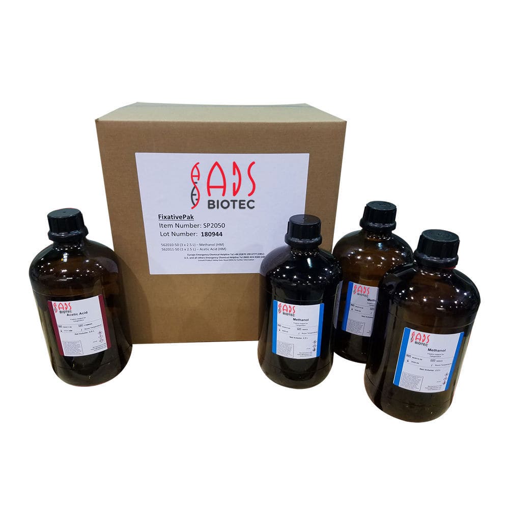 Fixative solution reagent FixativePak™ ADS Biotec Limited / liquid / acetic acid