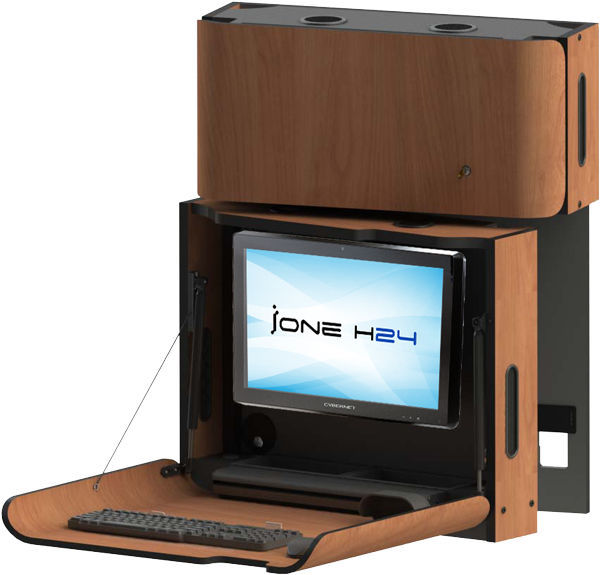 Medical computer workstation - Cybernet - height-adjustable / wall ...
