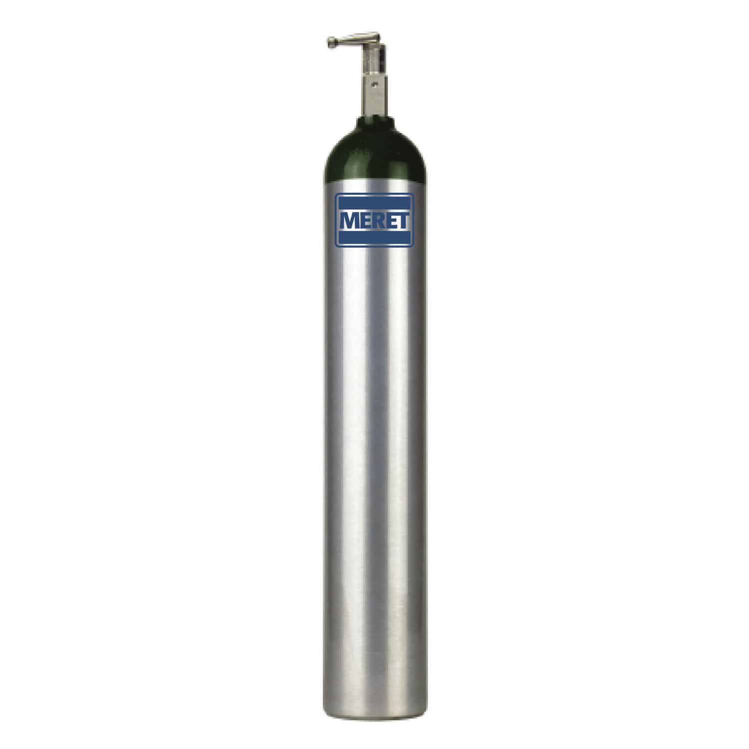 Oxygen medical gas cylinder - ME - Meret - O2 / aluminum / green