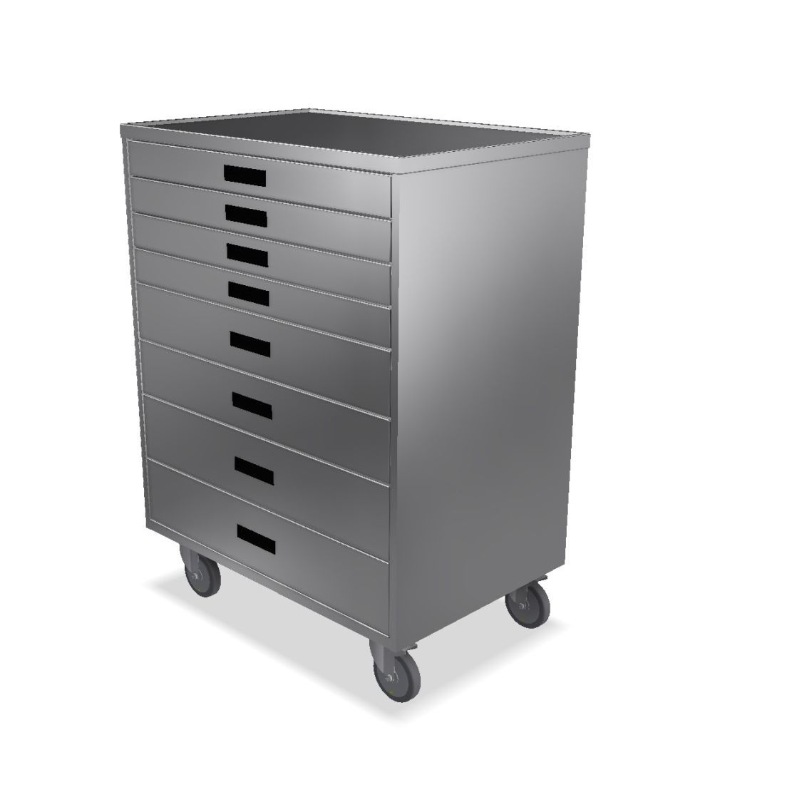 Storage Cart For Instruments With Drawer Stainless Steel