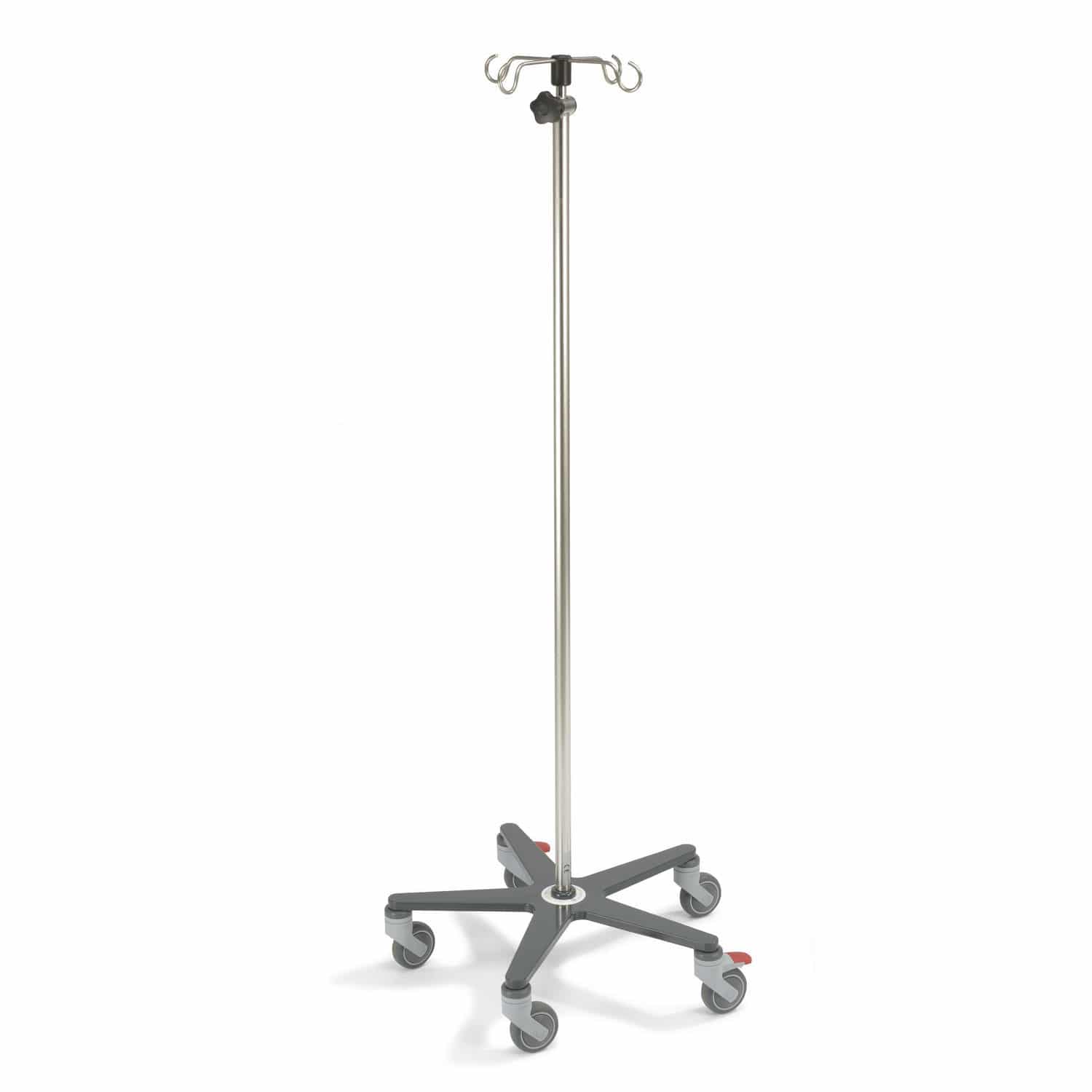 IV pole on casters 12.041.01 TechniCare 4hook / for beds / for