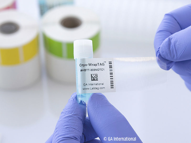 Cryogen tube label CryoWrapTAG™ GA International for