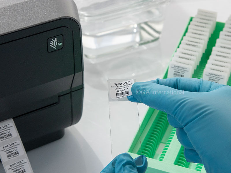 Microscope slide label XyliSTUCK™ GA International chemicalresistant
