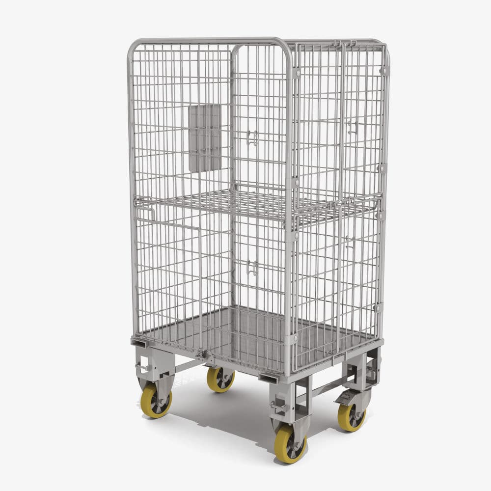 Linen trolley ROLL2/7081 MECHIN with shelf / mobile