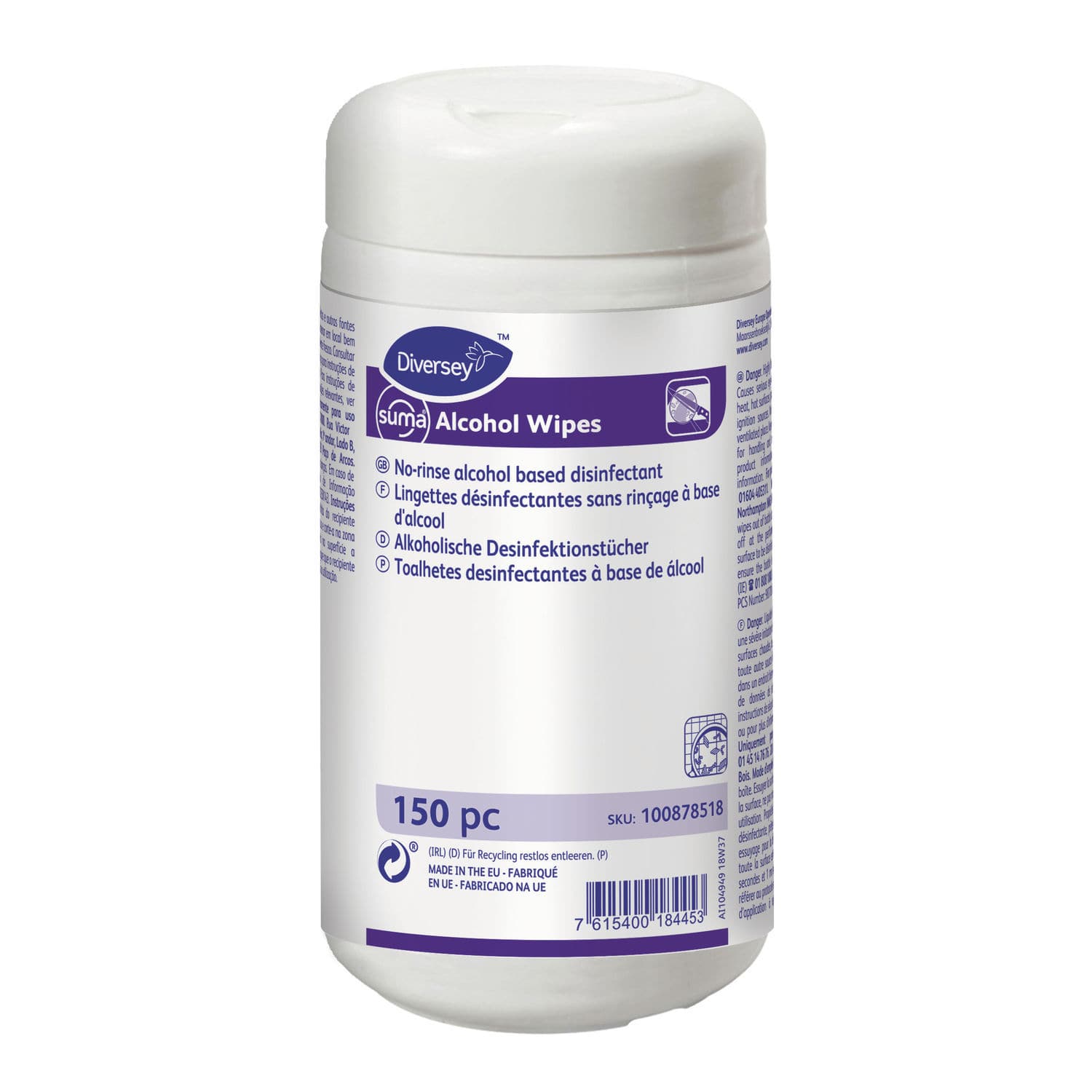 Surface cleansing wipes Suma Alcohol Wipe DIVERSEY