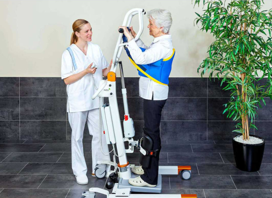 Electric stander - NORA Alu - BEKA Hospitec - on casters / with