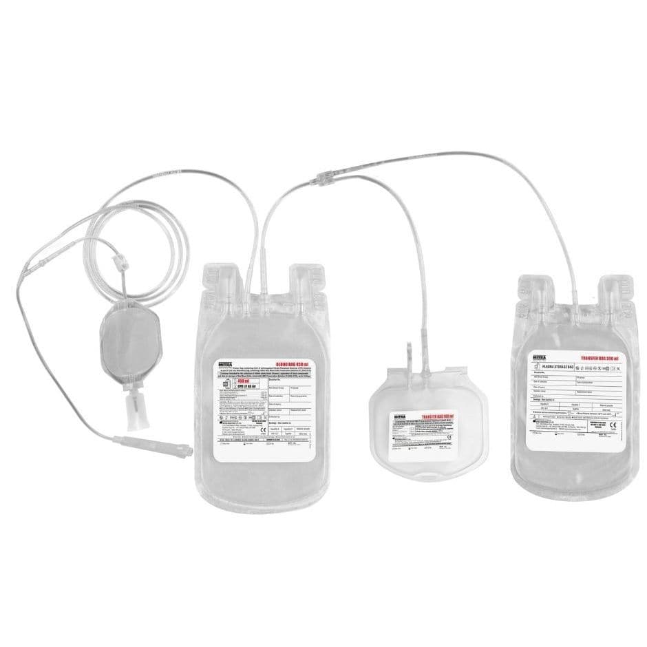 Double blood bag - MITRA Industries - CPD/SAG-M / PVC / for red blood cells