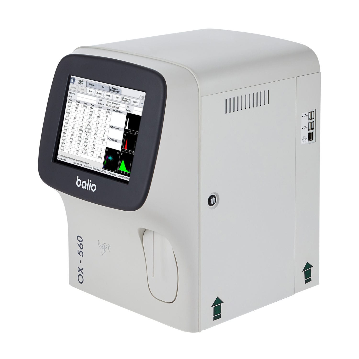 Hospital hematology analyzer OX560 Balio Diagnostics automatic / benchtop / compact