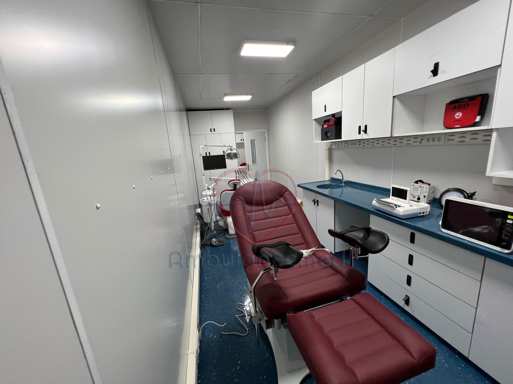 Gynecology mobile health vehicle AmbulanceMed container