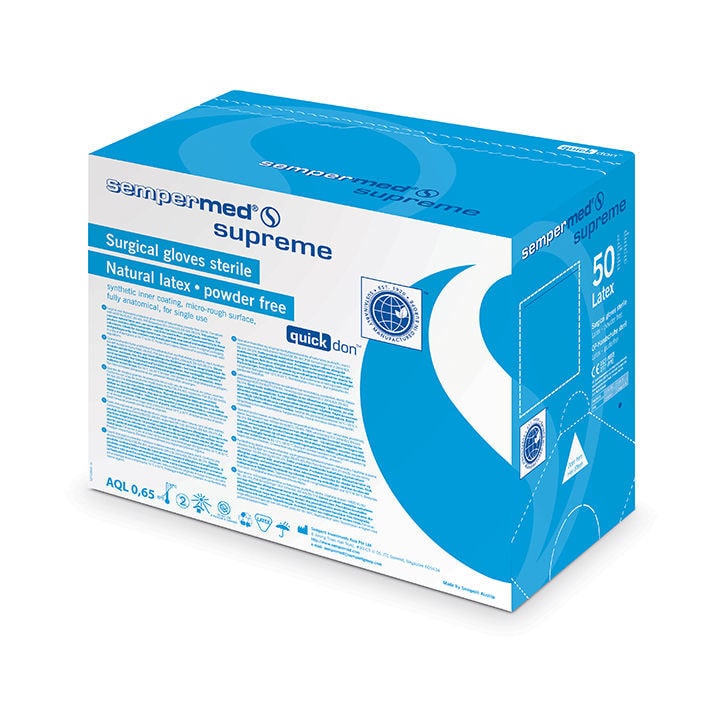 Latex gloves supreme Sempermed Industrial surgical / powderfree
