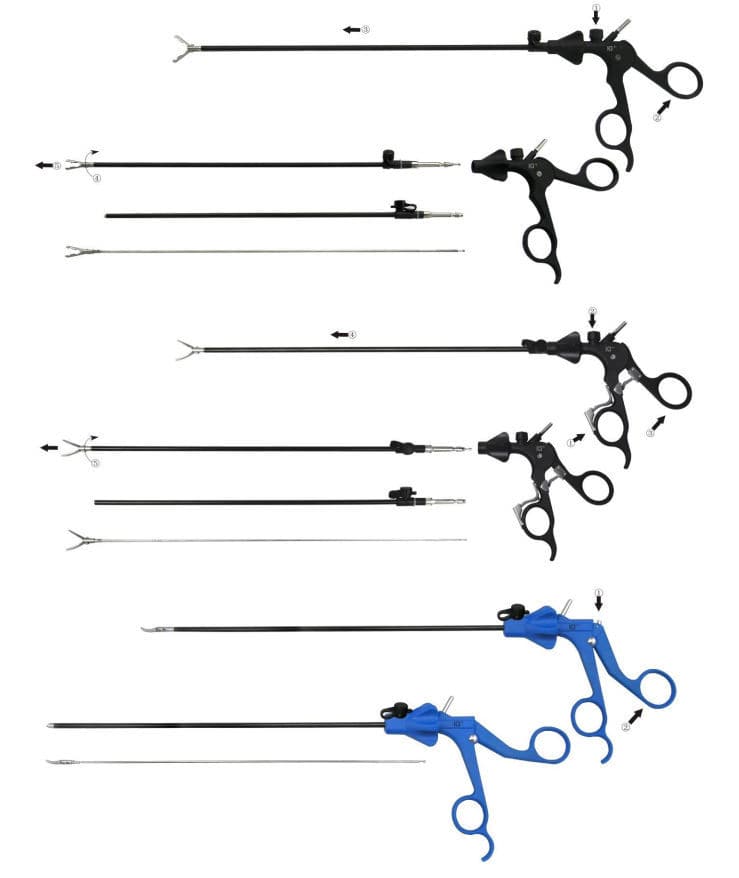 Laparoscopic scissors 101.03x series Hangzhou Kangji Medical Instruments for humans